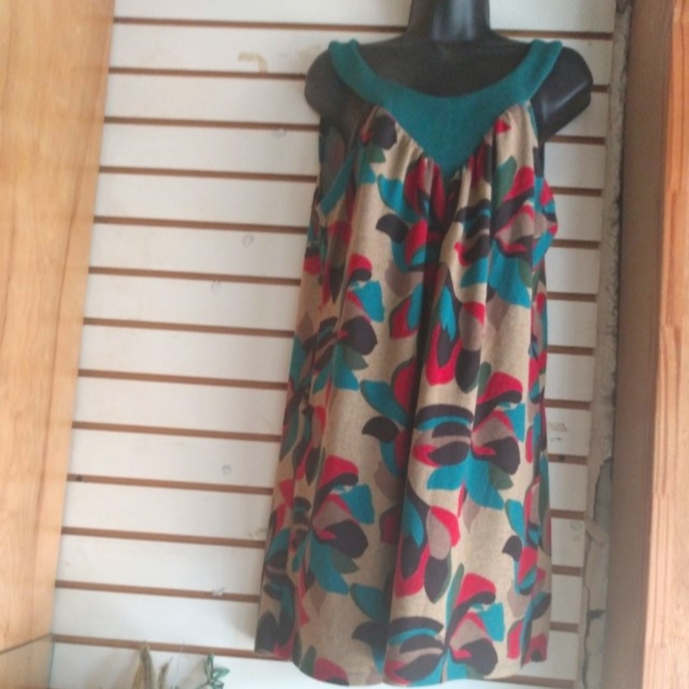 Dress V-Neck Design Style Floral Flower